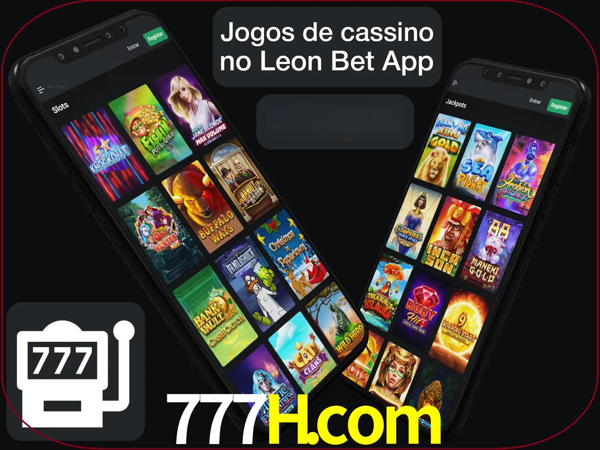 Escolha quais jogos de cassino jogar no app.