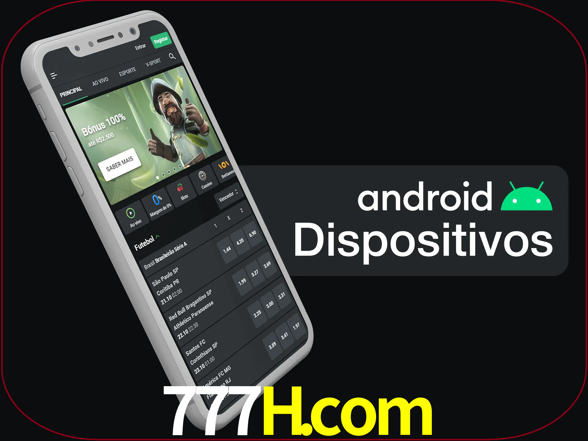O aplicativo suporta a maioria de todos os dispositivos Android.