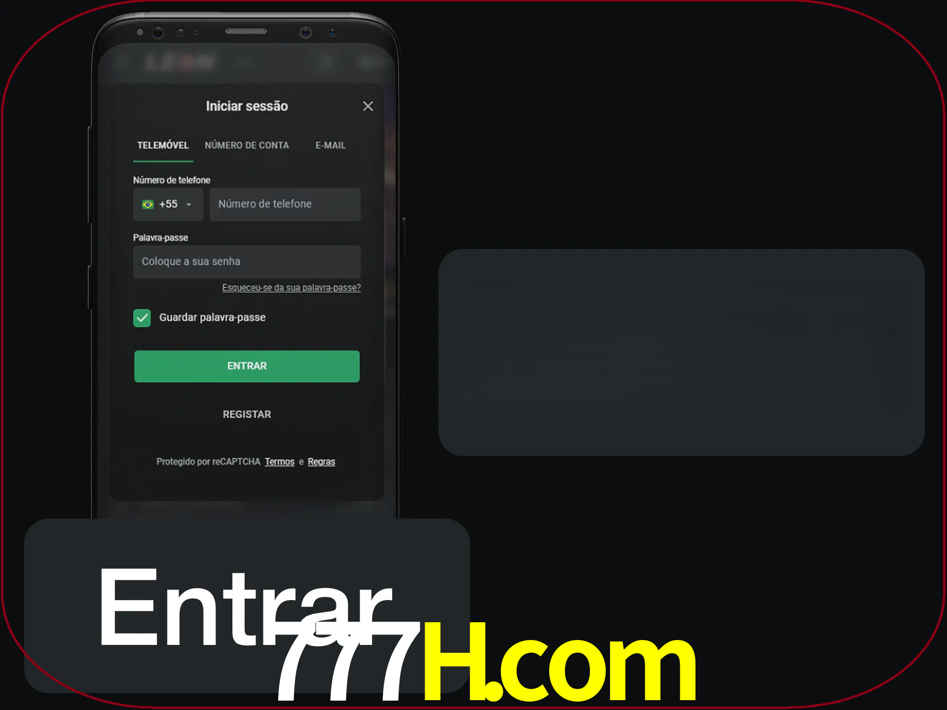 Faça o login para começar a apostar e jogar no cassino.