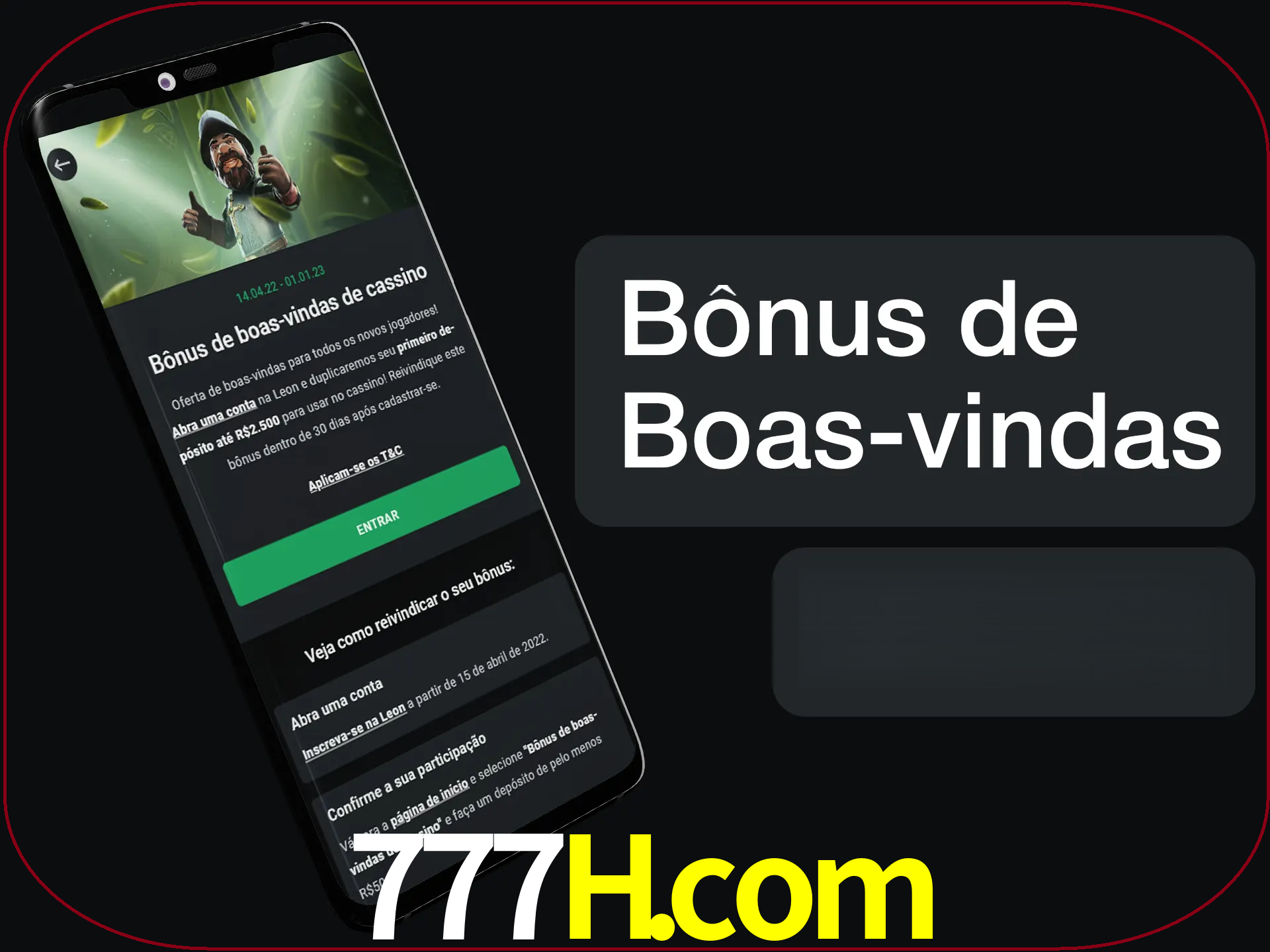 Não se esqueça de usar o bônus de boas-vindas.